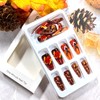 Maple Leaf Thanksgiving Press on Nails Medium Ballet Shaped Artificial
