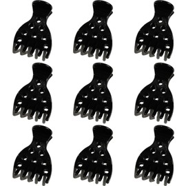 Volumizing Hair Clips for Curly & Thick Hair, 9Pc Root Lifting Curl Clips, Styling Claw Clips for Women to Hold Curls & Boost Volume (Black)