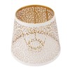 Lamp Shade E27 E26 White Carved Flower Pattern Iron Modern
