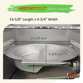 Small Water Bowl for Masterbuilt 30-inch Digital Electric Vertical BBQ Smoker,Replacement For Part 9007170040 - Water Bowl