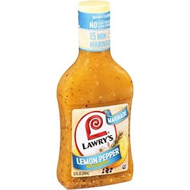 Lawry's Lemon Pepper with Lemon Juice Marinade, 12 fl oz (Pack of 6)