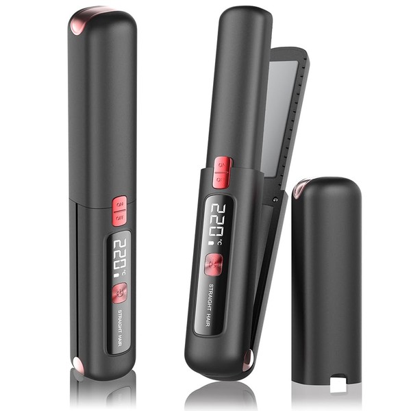 Cordless Hair Straightener and Curler 2 in 1 Mini Lightweight
