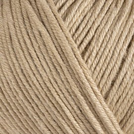 Estako Happy Cotton, 60% Cotton 40% Acrylic Yarn, Soft, Fine/Sport (2) for Crochet and Knitting 1.76 Oz (50g) / 180 Yrds (165m) (4160 - Beige)