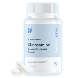 BetterVits Glucosamine Complex Capsule | Joints | Inflammation | Potent Doses | with Chondroitin, MSM, Turmeric