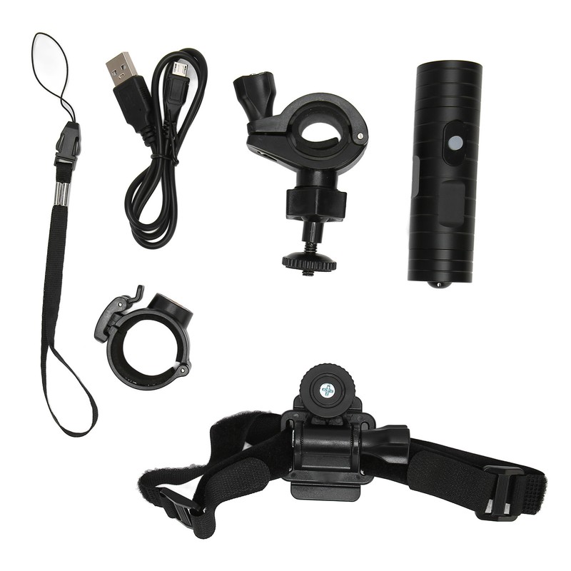 Bike Helmet Camera Video Recorder with LED Light HD 1080P