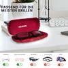 molshine Hard PU Leather Glasses Case, Portable Travel Glasses Case