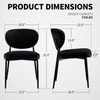 STOOLINK Black Dining Chairs Set of 2 Velvet Upholstered Dining