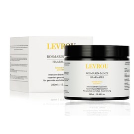 Levrou® Rosmarin Minze Haarmaske für sehr trockenes Haar | Haarwachstum beschleunigen | Haarkur für extrem geschädigtes Haar | Haarpflege für kaputtes Haar | für glänzende und geschmeidige Haare