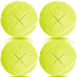 Tennis Balls for Walkers Pre Cut, 4Pcs Walker Tennis Balls Precut Tennis Balls for Walkers Legs, Universal Precut Gilde Balls for Chairs, Desks, Heavy Duty Long Lasting Floor Protection