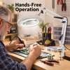 LED Illuminated Magnifying Glass Lamp – 8X/10X Adjustable Magnifier with