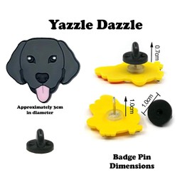 Labrador Retriever Apparel Pin Badge Pin Lapel Pin Unisex Yazzle Dazzle Original Artwork Puppy Dog Maltese German Shepherd Saint Bernard Doberman Rottweiler Dane Woof Bark Doggy Black