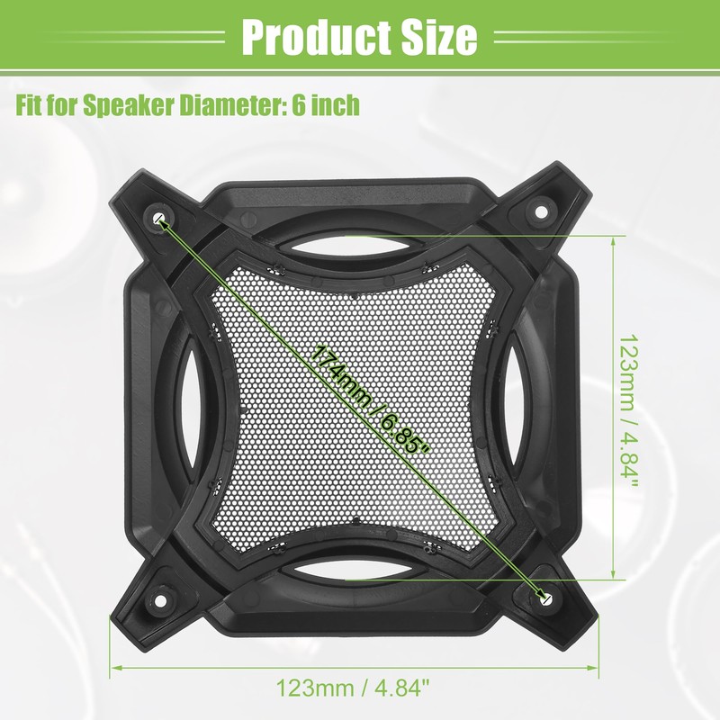 A ABSOPRO 6 Inch Car Speaker Grille Cover with Screws