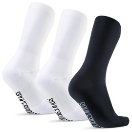Souke Sports Cycling Crew Socks 3-Pack Bicycle Bike Socks Breathable Cushion Running For Men & Women One Size