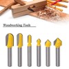 Mesee 6 Pieces Grooving Router Bit Set, 90 Degree V-Groove