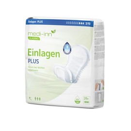 Medi-Inn Plus Incontinence Pads 1 x 28 Pieces 3 Drops Unisex Fit White