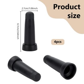 WEBEEDY Pack of 4 Umbrella Lace Caps Long Rod Durable Umbrella Lace Cover Replacement Rubber Umbrellas Top Protective Covers Umbrellas Repair Accessories 6.7 x 2.7 cm