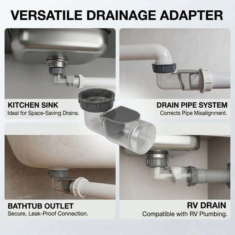 1-1/2" Anti-Odor Sink Trap, One-Way Drain Valve Backflow Preventer, 1