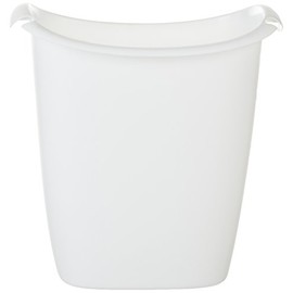 Rubbermaid Small Trash Can, Plastic, 3.5-Gallon/14-Court, White Wastebasket for Kitchen/Office/Bedroom/Bathroom