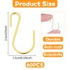 LIQWEI 60 Pcs S Hooks for Hanging, 1 Inch Metal