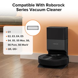 roborock 2 Pack Washable Filter for C1, E2, E3, E4, E5, S4, S5, S5 Max, S6, S6 Pure, S6 MaxV and Q5 Robot Vacuum Cleaners, High Efficiency Filters Replacement Parts
