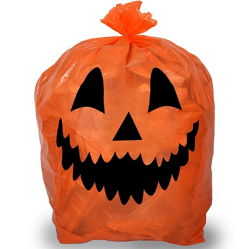 Skeleteen Pumpkin Leaf Bags Decorations - Jack O Lantern Outdoor