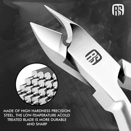 RS Cuticle Nippesrs Silver Stainless Steel Cuticle Cutter (Pack of 1), Nail Tool for Manicure and Pedicure, Ideal for Removing Dead Skin