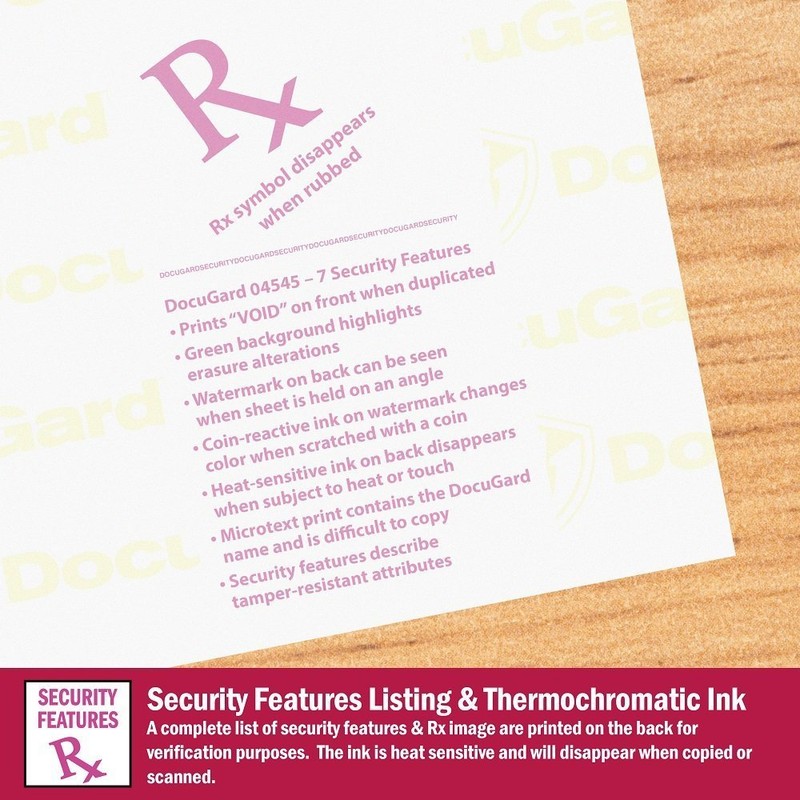 DocuGard Advanced Blue Security Paper, 7 Features, 8.5 x 11