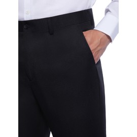 Lucky Brand Men's Dress Pants,Stretch Polyester (US, Waist Inseam, 38, 30, Black)