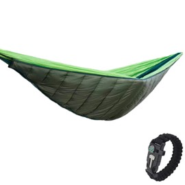 Night Hammock Underquilt for Camping Backpacking, Winter Version, Essential Hammock Gear (Army Green)