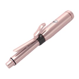 USB Rechargeable 2-in-1 Ceramic Curling Wand, Flat Iron and Curler - Mini Travel Size with 3 Temperature Settings for Short Hair Styling