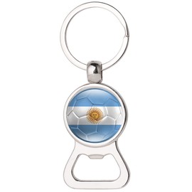 Argentinean Flag KeyChain,Argentina Flag Beer Bottle Opener KeyChain for Dad Papa Husband Birthday Anniversary Father's Day Gifts(Argentina)