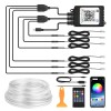 MICTUNING Interior Car LED Strip Lights, RGB 6-in-1 Neon Atmosphere