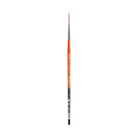KINGART Premium Radiant 6050-2/0 Script Liner Series Artist Brush, Synthetic Taklon Hair, Short Handle, for Acrylic, Oil and Watercolor Painting, Size 2/0