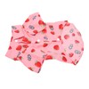 Dog Summer Shirts Cute Strawberry Print Turn Down Collar Snap