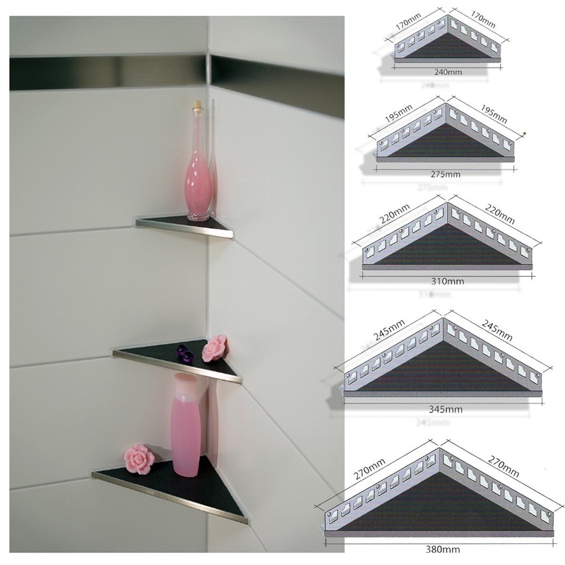 Tile Shower Shelf, Shampoo Holder, Corner Shelf, No Drilling Required