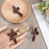 GORGECRAFT Pack of 3 "Cross My Heart" Wooden Crosses Brown