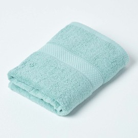 HOMESCAPES Sea Green Turkish Cotton Guest Towel Super Soft Thick & Absorbent 500 GSM Towel Heavy Weight for everyday Luxury