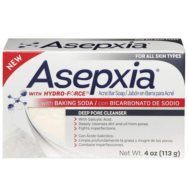 ASEPXIA Deep Cleansing Acne Treatment Bar Soap with Baking Soda and 2% Salicylic Acid, 4 Ounce