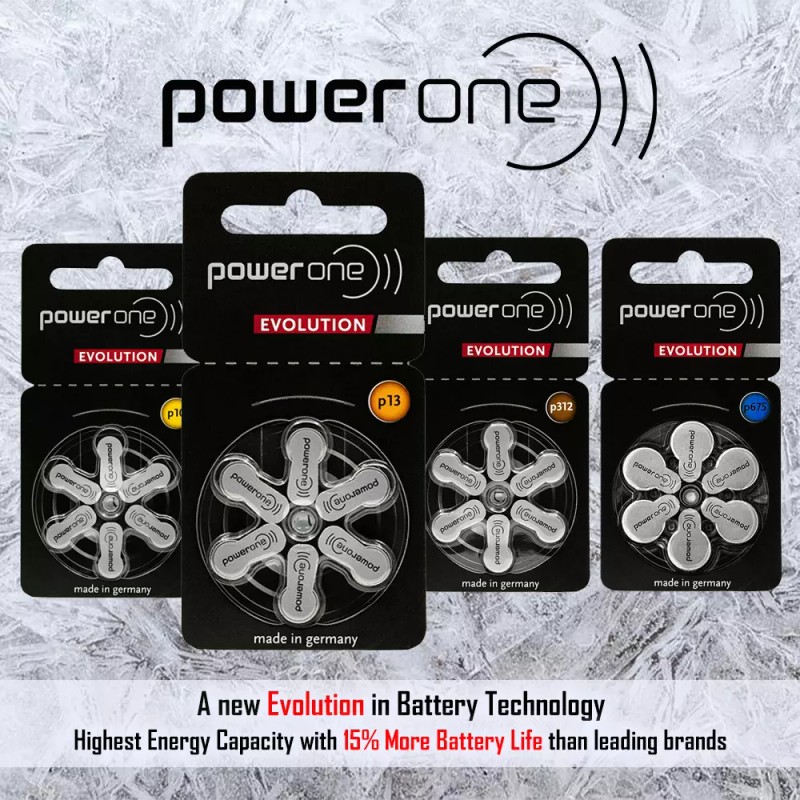 Power One EVOLUTION Size 312 Hearing Aid Batteries (60 Pack)