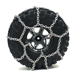 ZuoLan 4pcs Steel Snow Chain Tyre Chain for TRX4 1.9 Crawler Tire 1/10 RC Crawler Car