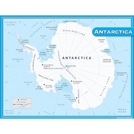 Teacher Created Resources Antarctica Map Chart, Multi Color (7651)