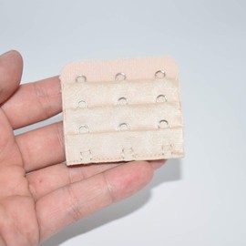 Wacnune 6Pcs Bra Extender Set of 3 Hooks Soft and Comfortable Women Bra Extensions (Beige)