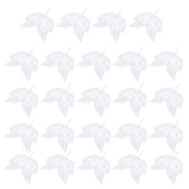 jojofuny 24 Pieces Small Angel Wings Christmas Tree Pendant Christmas Mini Angel Wings Decoration Christmas Tree Decoration Feather Wings Christmas Tree Decoration for Christmas Tree Baby Christening