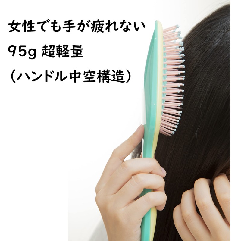 Kinugawa Company Women's Hair Brush, Scalp, Masage, Cushioning Brush, Lightweight,