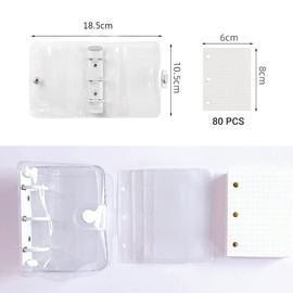 Zasjon Notepad with spiral binding, mini notebook pockets notebook small notebooks small budget binder spiral notebook dotted spiral pad squared for memos painting and graffiti, white