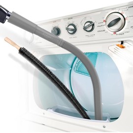 2 count Dryer Vent Cleaner Kit, Dryer Lint Vacuum Attachment and Flexible Dryer Lint Brush, Dryer Vent Vacuum Hose Attachment, Blue - Colour: Gray