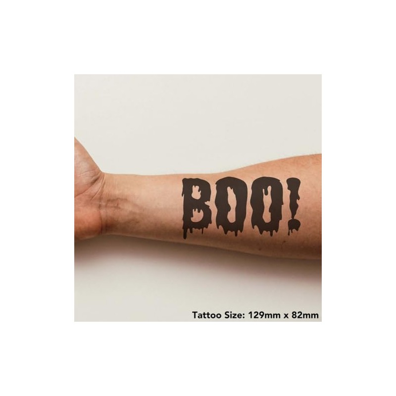 Azeeda 'Boo!' Temporäres Tattoo - Hautfreundlicher & Ungiftiger Abziehbild ·