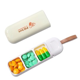 Ruayia Pill Box Small for On the Go Pill Box Mini 3 Compartments Large Compartments for Children Elderly and Hands Pill Box On the Go