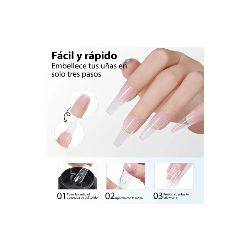2pcs Polygel Sólido Para Diseño Uñas Extensión 15ml Uouou
