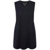 Ulla Popken Women's V-Neck Relaxed Sleeveless Cotton T-Shirt, navy blue